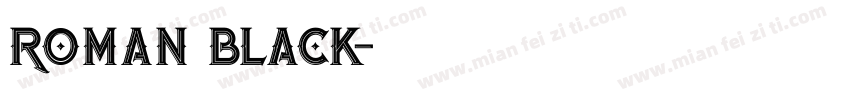 Roman black字体转换